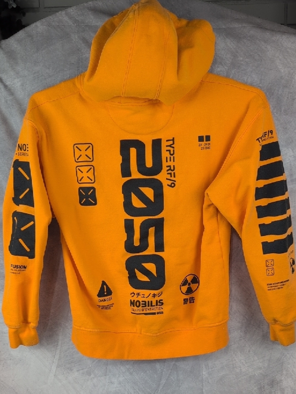 Fabric of the Universe | 2050 Cyber-Tech Zip Hoodie Size M - Picture 2 of 11